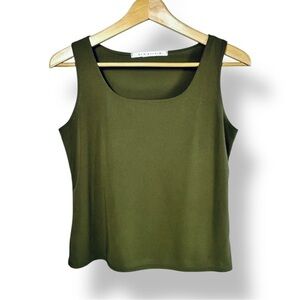 4/$20 Max Studio Petite Army Green Sleeveless Top